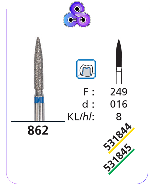 فرز الماسه تراش سبز کد شرکت 531845DFS کد عمومی 862/249/016