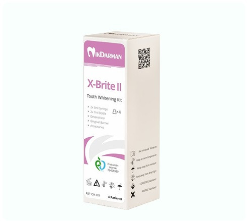 کیت بلیچینگ دو جزئی35%، دو سرنگ3میل(7.5گرم)+2بطری7میل+ژل ضدحساسیت+ژل محافظ لثه+ابزار اختلاط نیک درمان