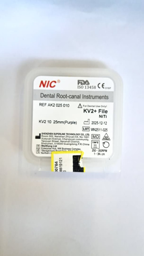 فایل روتاری طلایی مدل KV2+ تیپر ثابت 2% NIC