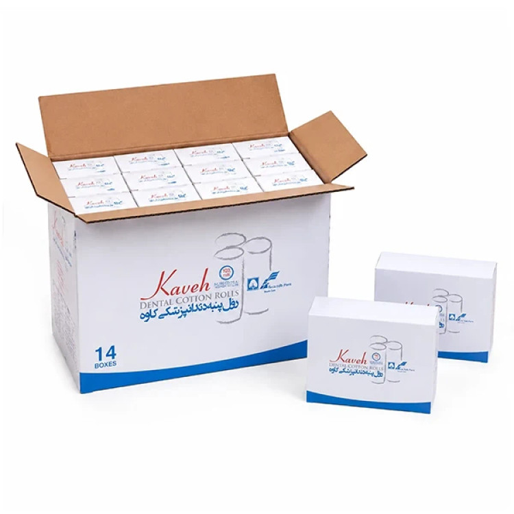 رول پنبه بزرگسال کاوه 1 کارتن (14 بسته 420 عددی)