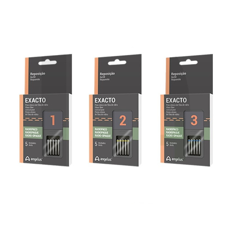 پین نوری فایبر گلس کونیکال شفاف تکسایز (5عددی) آنجلس Exacto Translucent-Refill