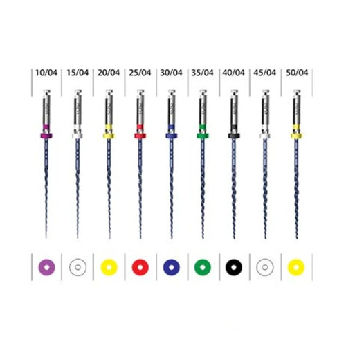 فایل روتاری آبی تیپر ثابت 4% طول 25mm