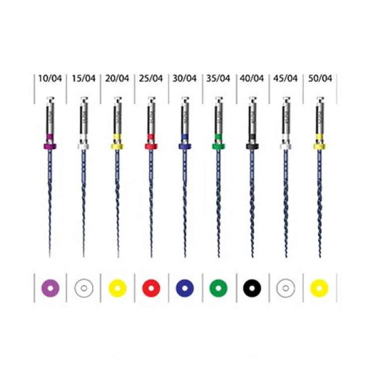 فایل روتاری آبی تیپر ثابت 4% طول 25mm