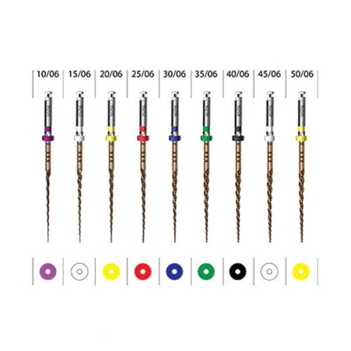 فایل روتاری طلایی تیپر ثابت 6% طول 25mm